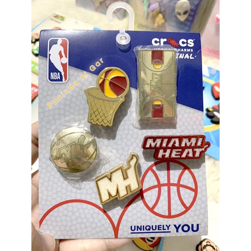 Original Crocs Metal Jibbitz 5 Pack - NBA Miami Heat | Shopee Philippines