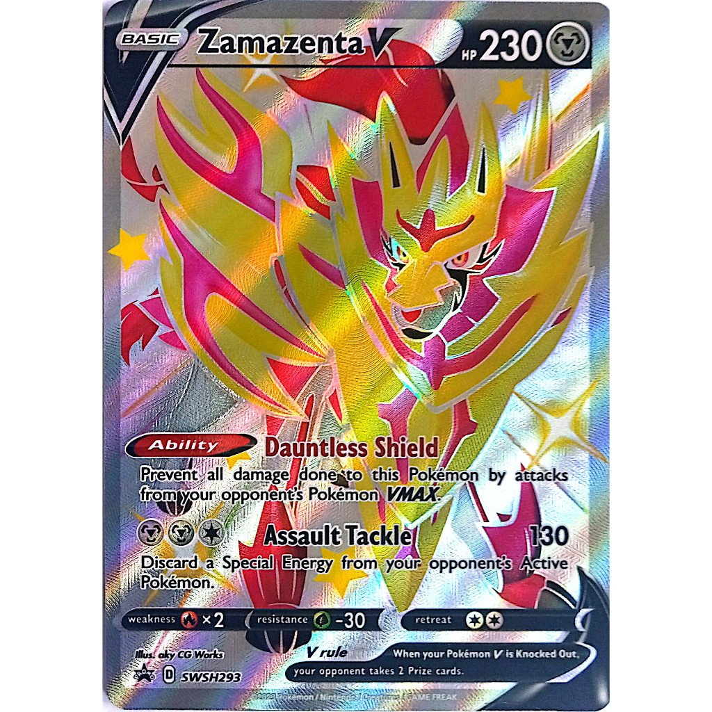 Pokemon Tcg Zamazenta V Swsh293 Black Star Promo Shiny Full Art 