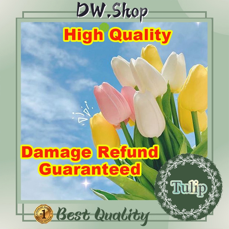 Artificial Tulip Flower Bouquet Home Decor Wedding Party Outdoor Fake Flower Decor Festival Gift