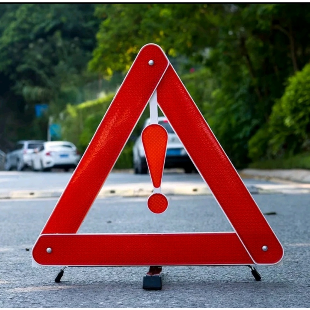 CAR WARNING DEVICE TRIANGLE SIGN FOR ROAD VEHICLES SAFETY EMERGENCY RED ...