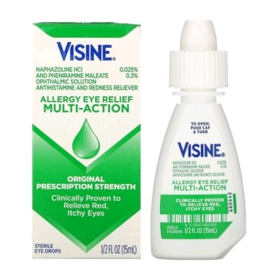 Visine Allergy Eye Relief, Multi-Action Eye Drops, Sterile Eye Drops 1/ ...