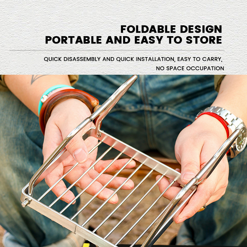 Outdoor Portable Foldable Stove Stand Rack Camping Pot Bracket Holder ...