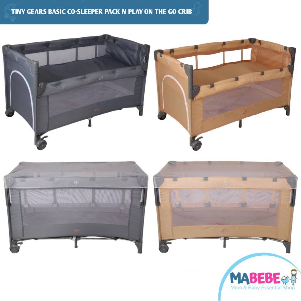 Mabebeshop Tiny Gears BASIC Co sleeper Pack n Play playpen on the go crib with Mosquito net