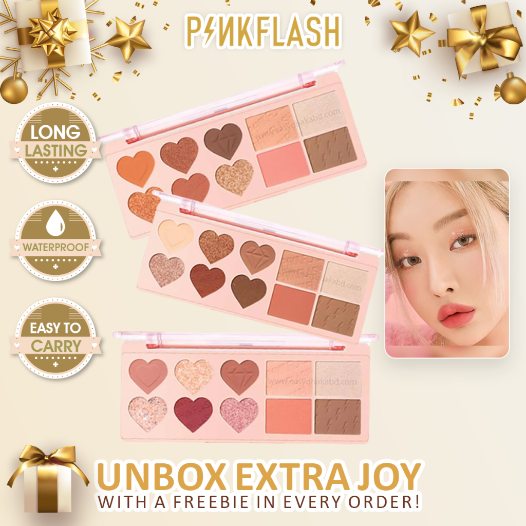 PINKFLASH Multiple Eyeshadow Blush Highlighter Contour 4-in-1 High ...