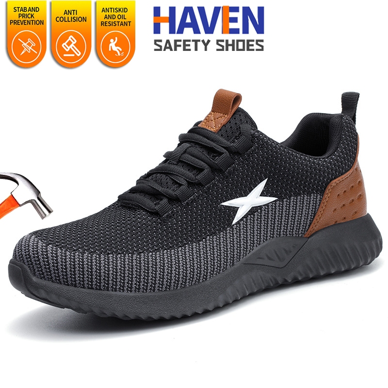 HAVEN Steel Toe Cap Shoes For Men AntiPuncture Lightweight kevlar midsole Safety Shoes Shopee