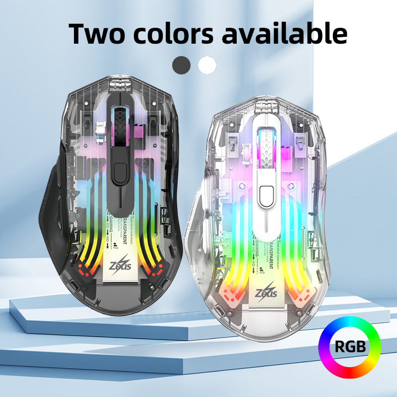 Zeus GD-008 Transparent RGB Mechanical Three Modes Gaming Mouse