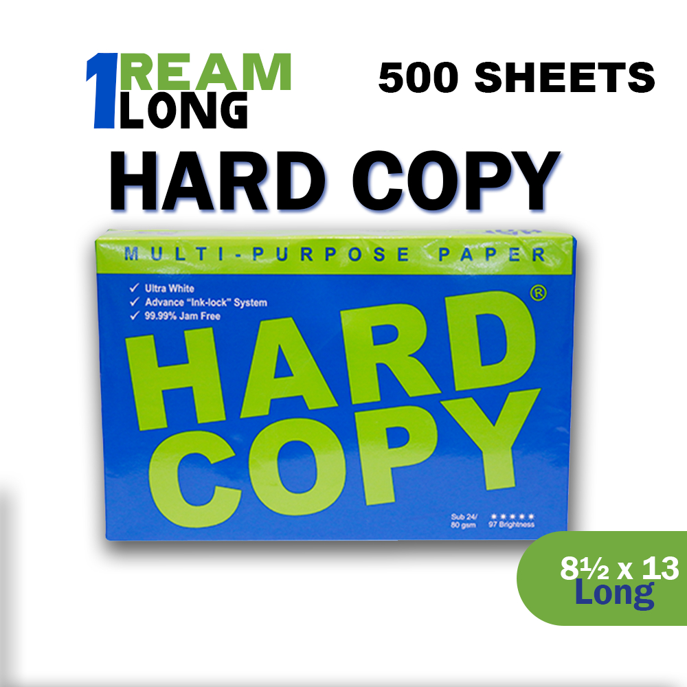 Hard Copy Bond Paper Long 80 GSM 500 Sheets Shopee Philippines