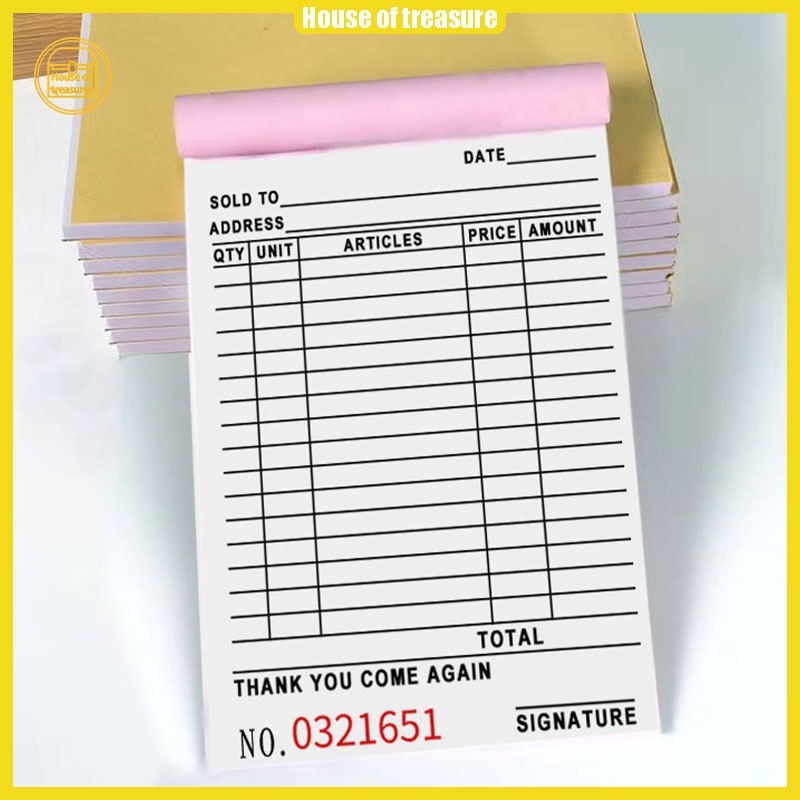 Wholesale sales delivery receipt list resibo carbon paper receipt book ...