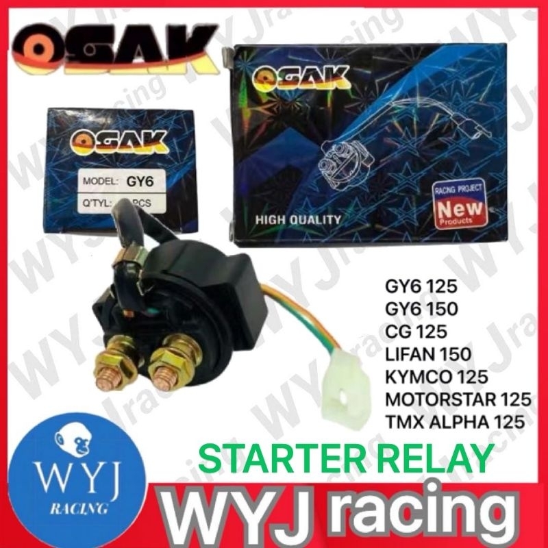 starter relay gy6 125/150 tmx alpha125 cg125 kymco Shopee Philippines