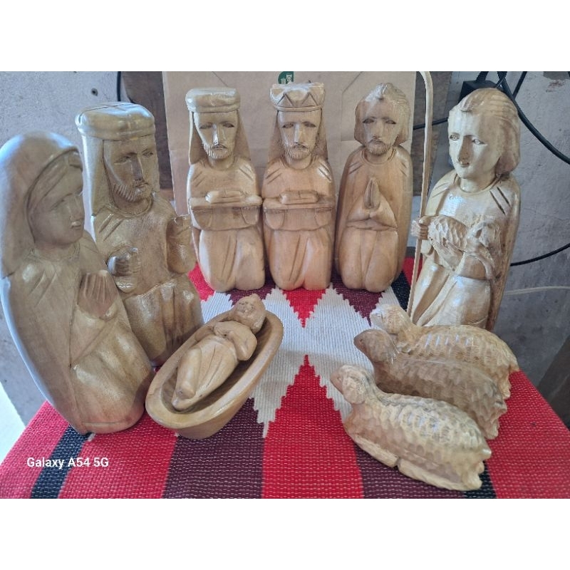 Belen for Christmas, Wooden Nativity Set, Locally Handcrafted 10-piece ...