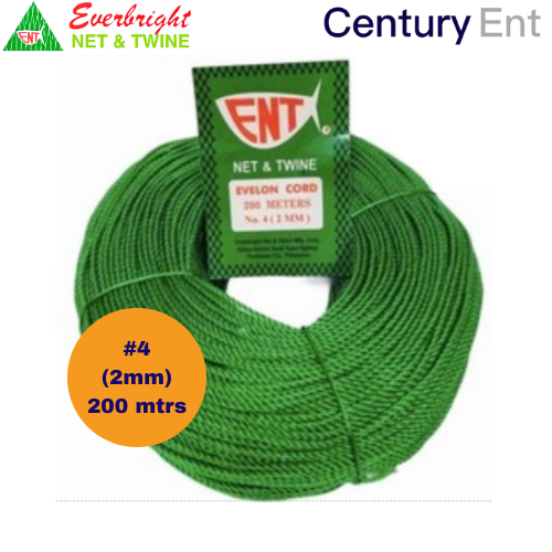 200Mtrs. ENT Rope #4 Twine (2mm) Sold per 200m roll tali lubid | Shopee ...