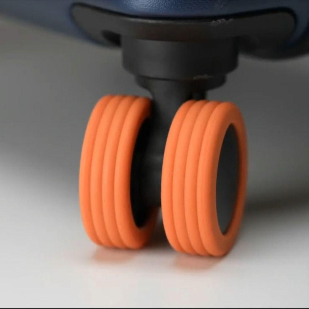 8PCS Travel Luggage Caster shoes Reduce Wheel Wear Silicone Suitcase ...