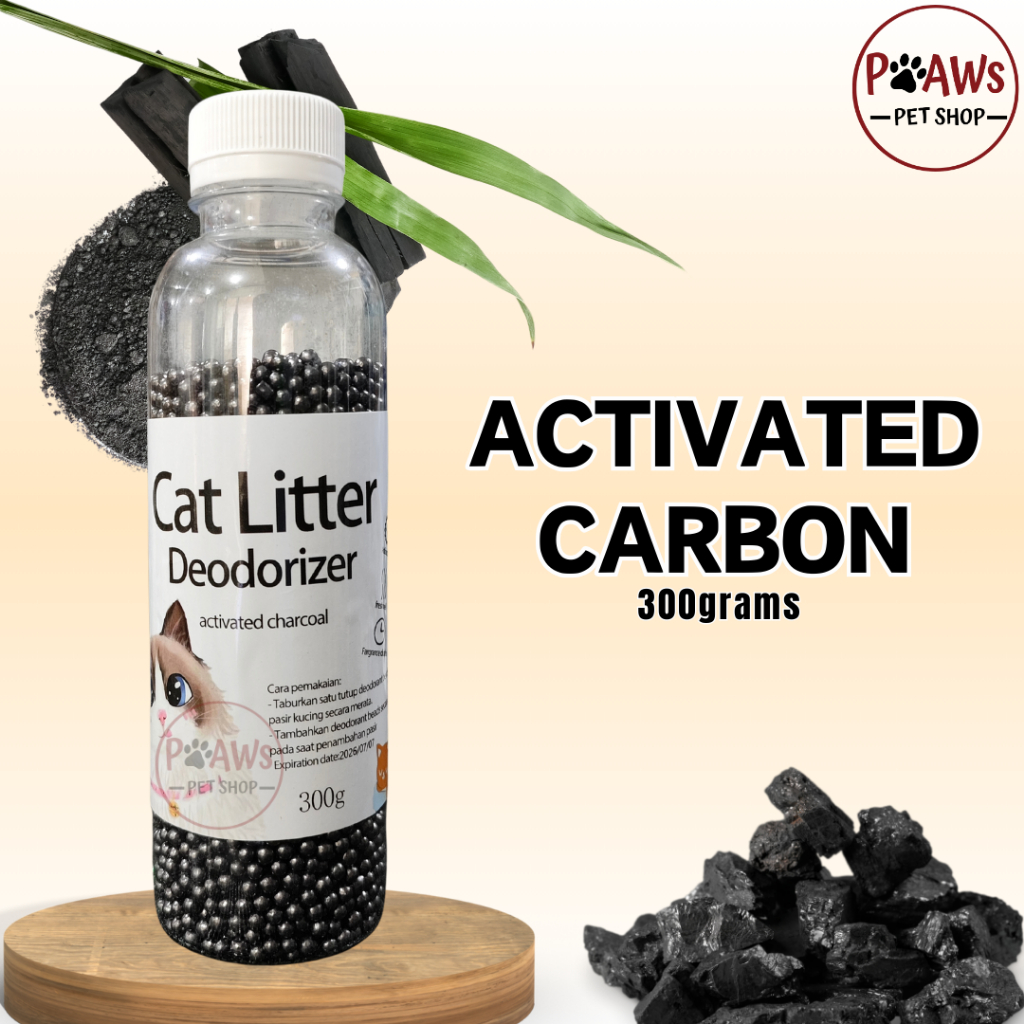 Litter Deodorizer Activated Charcoal Powder In Litter Box Cat