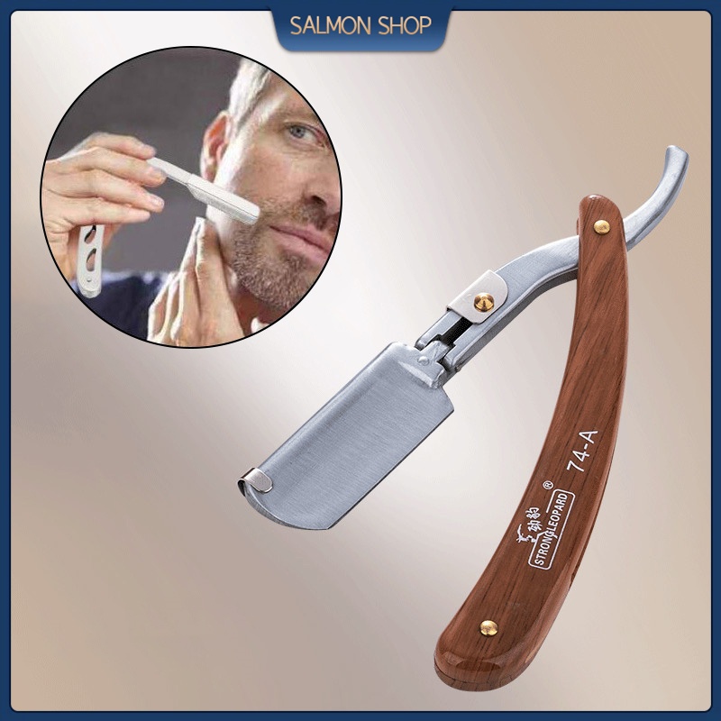 Folding Shaving Razor Wood Grain Shaving Razor Vintage Manual Shaving ...