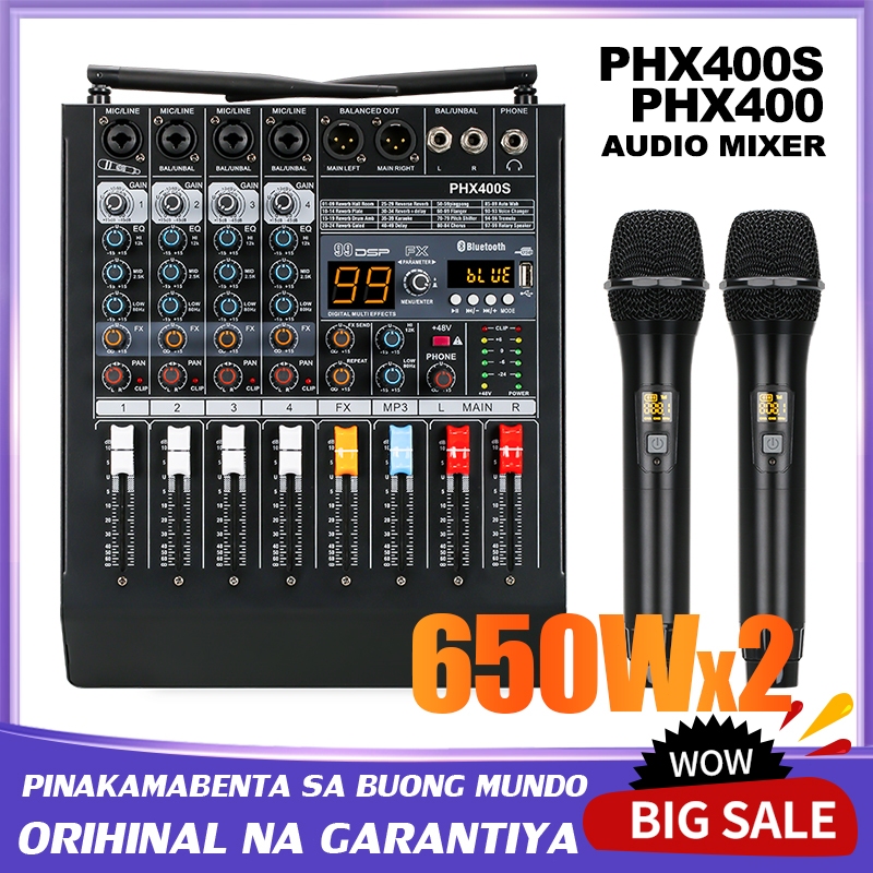 PHX400S PHX400 4 channel Power Power mixer Type C Charging