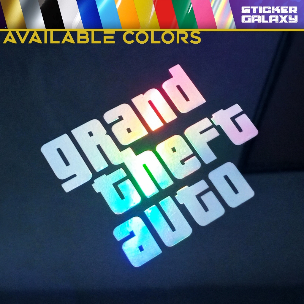 GRAND THEFT AUTO sticker WATERPROOF gta v 5 6 for phone laptop pc case