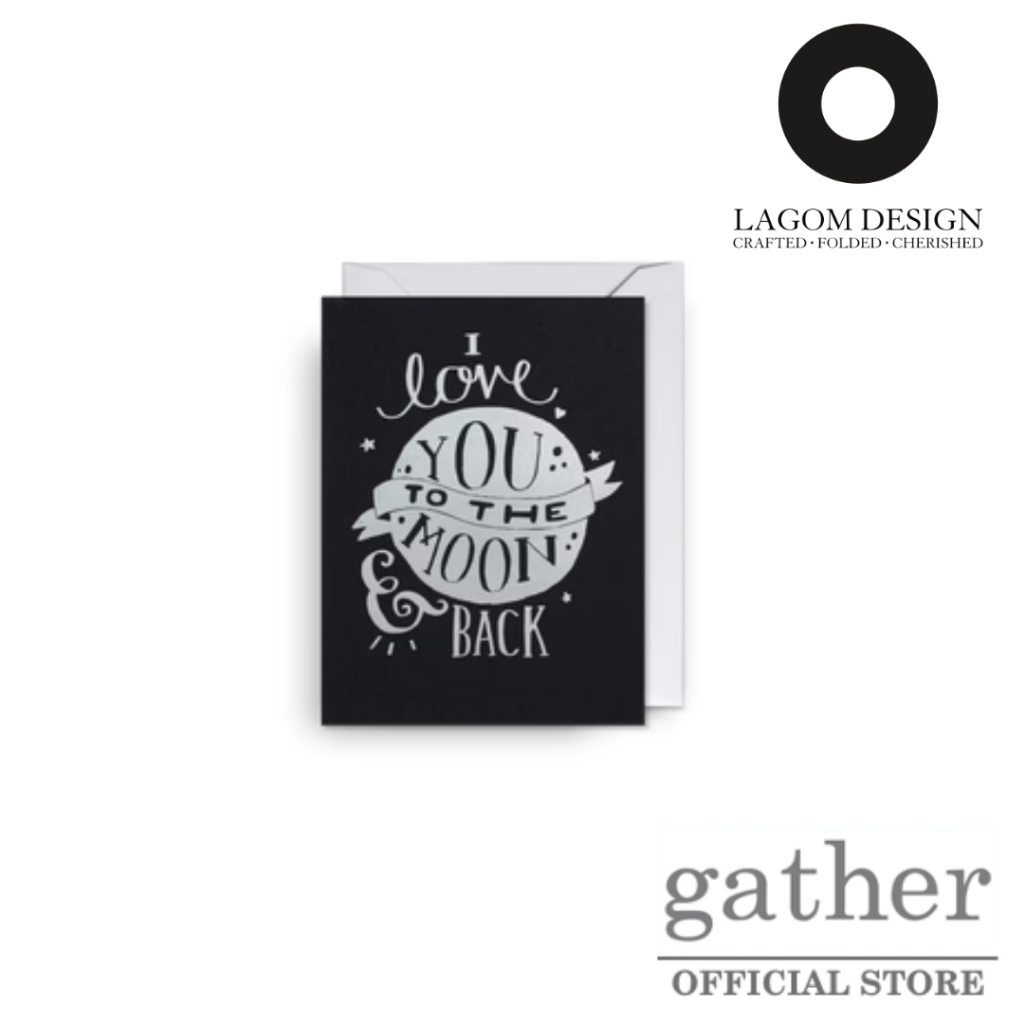 Lagom Mini Card I Love You To The Moon And Back 4093 Shopee Philippines