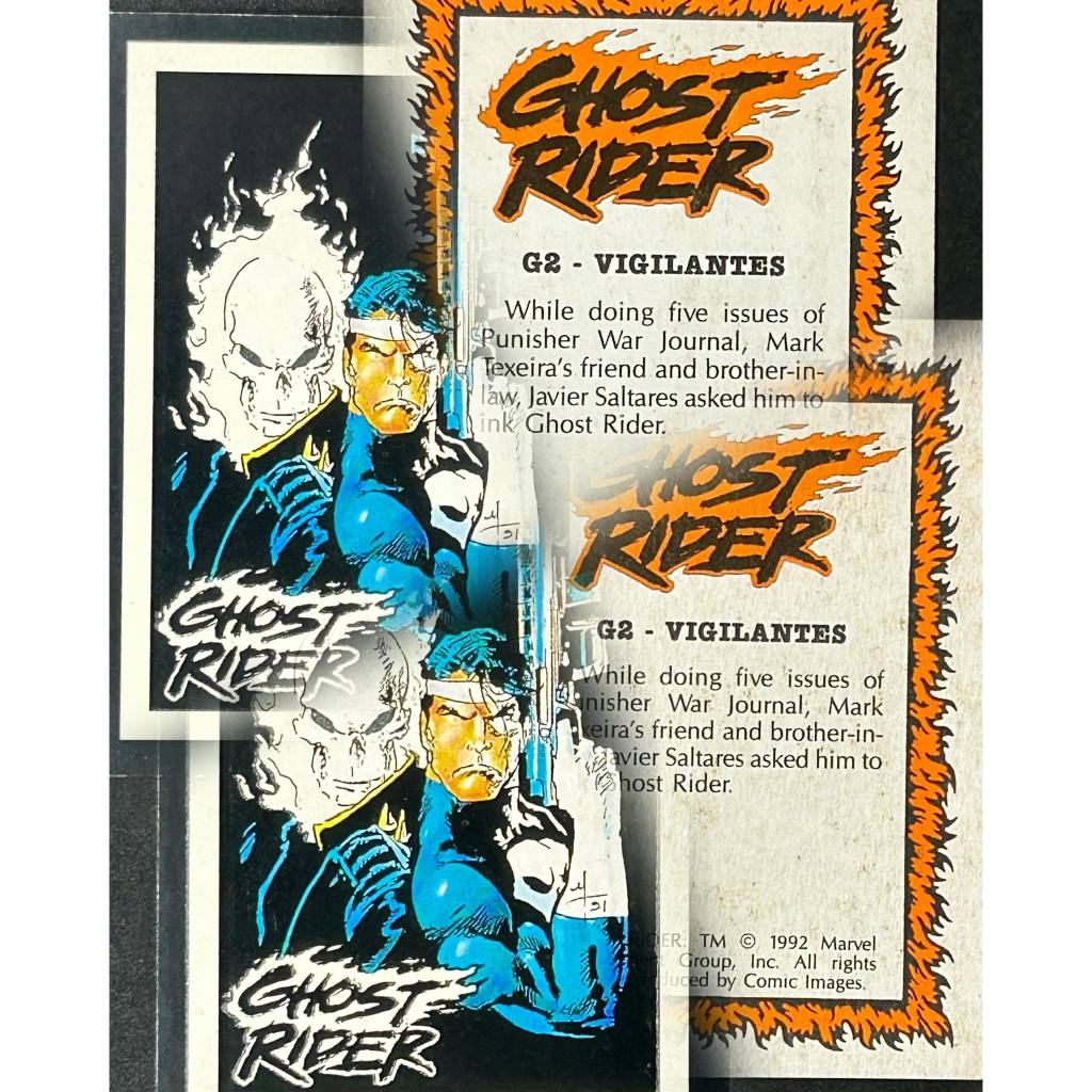 1992 Comic Images Ghost Rider II Glow in the Dark insert G2