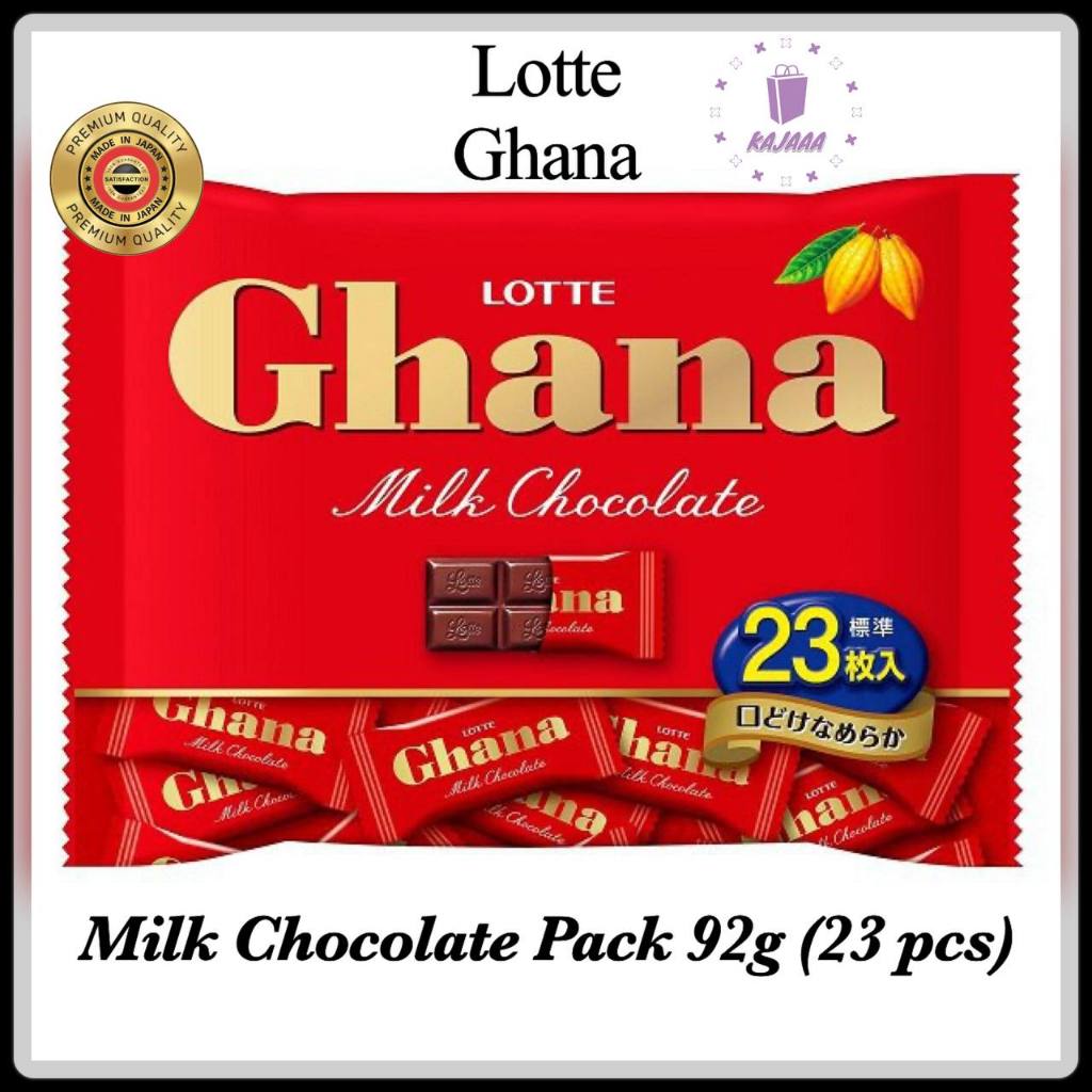 Lotte Ghana Milk Chocolate Pack 92g (Ghanaian Milk) | Shopee Philippines