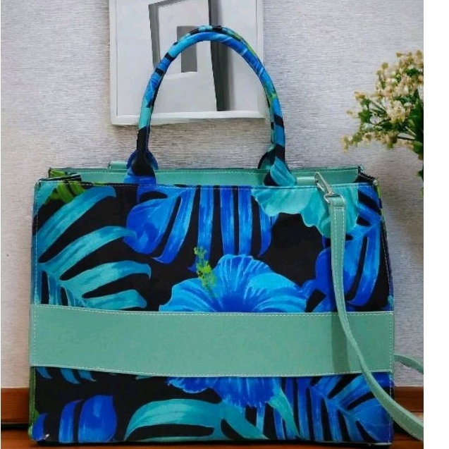 MARIKINA MADE BAG LAPTOP SQUARE BAG Leather & Canvas ToteBag Teachers