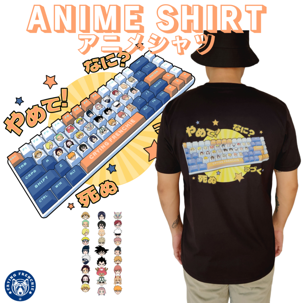 Anime T-shirt X Gaming Keyboard Concept | Shopee Philippines