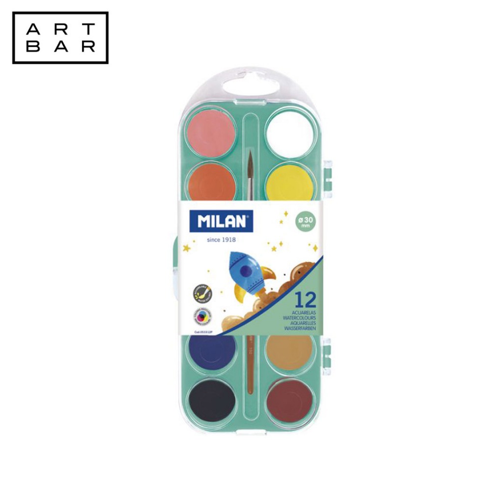 Milan Watercolor Set 12 Colors In Case - Art Bar | Shopee Philippines