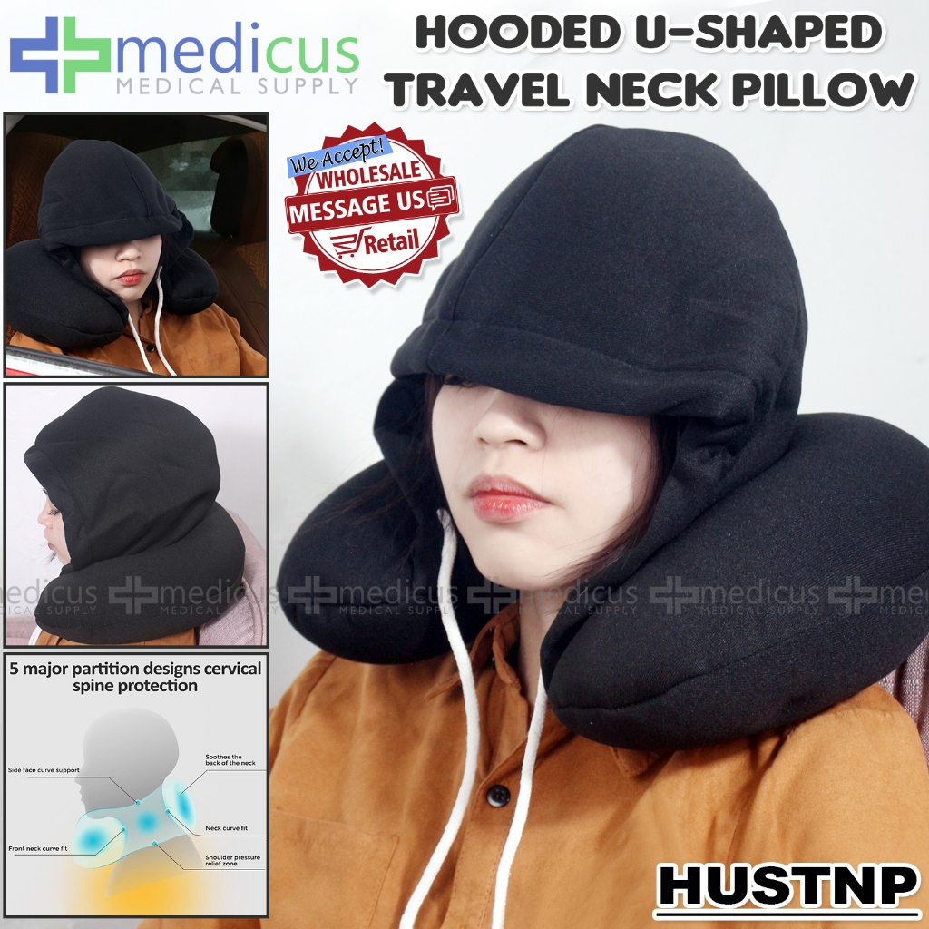 Ushaped Travel Pillow Ushaped Memory Cotton Fully Enclosed Invisible