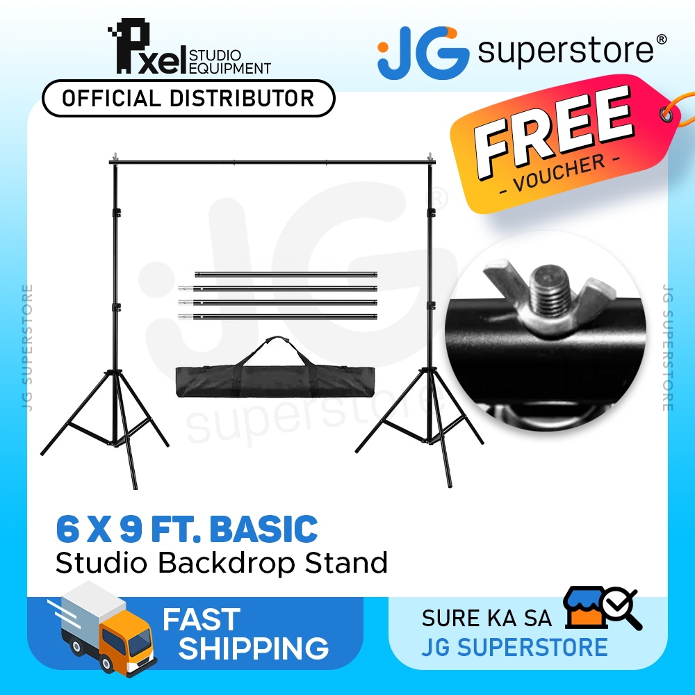 Pxel 6ft x 9ft Photography & Videography Studio Backdrop Stand ...