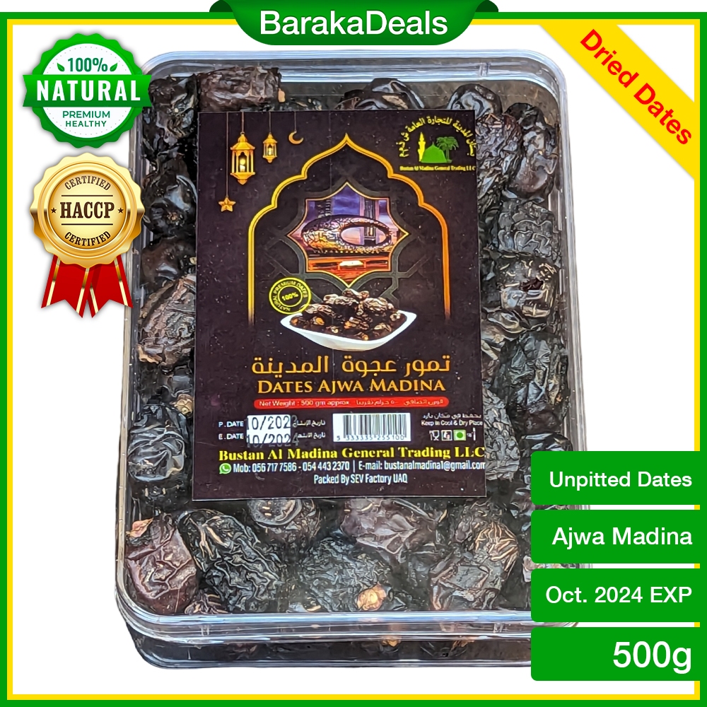 500g Premium Dried Dates Saudi half kilo Year 2024 Expiry Healthy