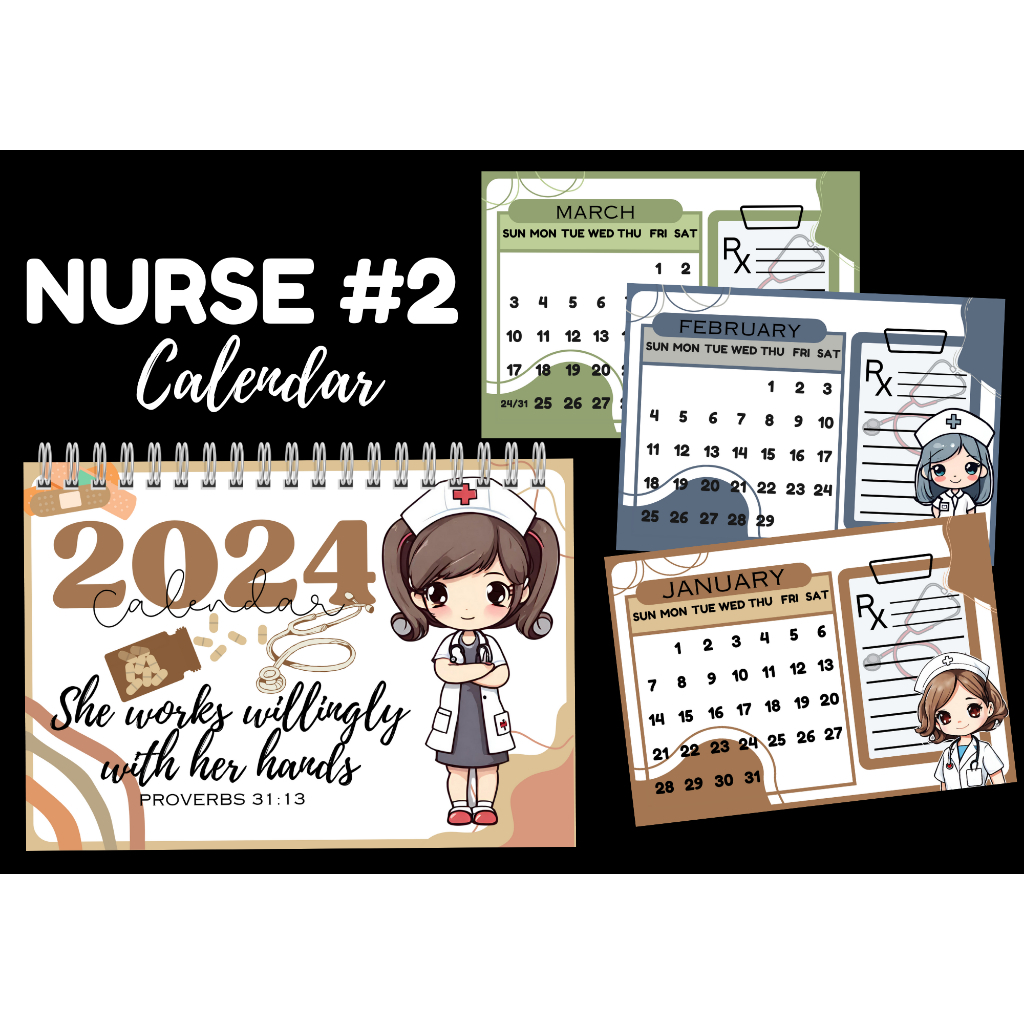 Nurse Desk Calendar 2024 Shopee Philippines