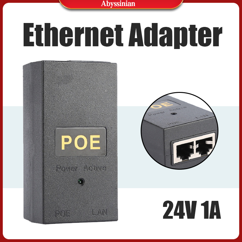 24V 1A POE Power Injector Surveillance CCTV Ethernet Adapter | Shopee ...