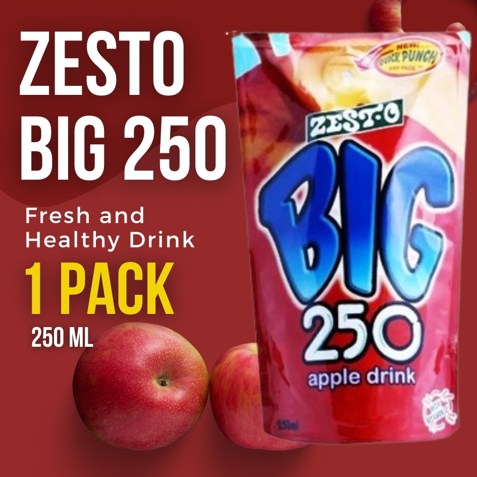 Zesto big 250 Apple Juice 250ml 1 pack Shopee Philippines