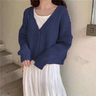 Ready Stock 12 Colors Gentle Loose Knit Sweater Cardigan Short Women's  Clothing