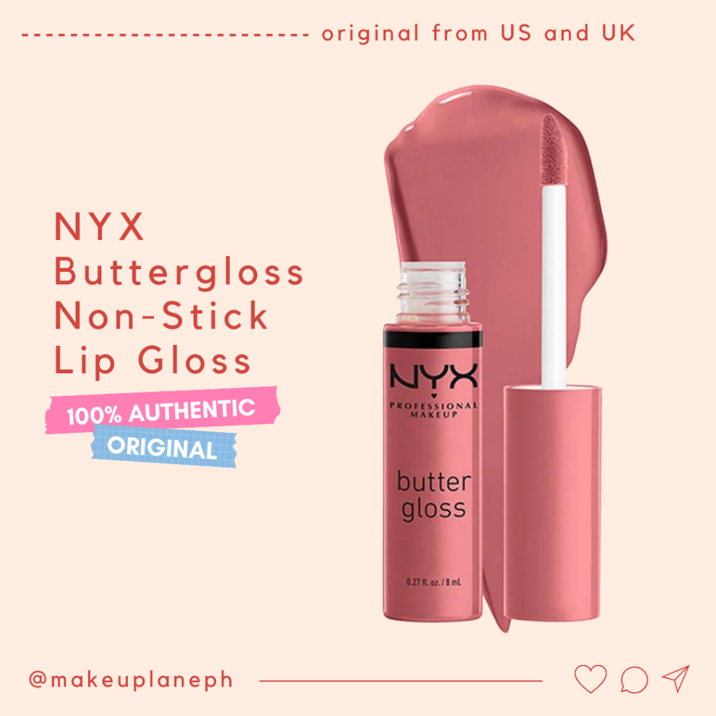 NYX Butter Gloss Non Sticky Lip Gloss Shopee Philippines
