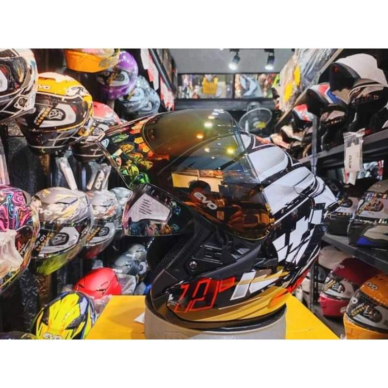 EVO RX5 Katana Half Face Dual VIsor Helmet | Shopee Philippines