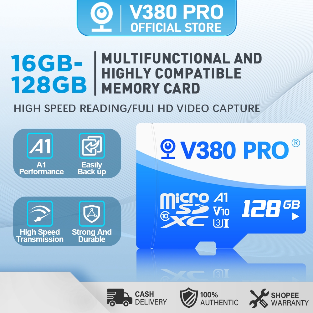 V380 PRO Micro SD Card 32GB 64GB 128GB U3 TF Card For CCTV or Camera