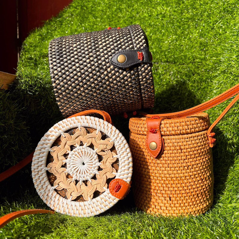 Rattan bag online shopee