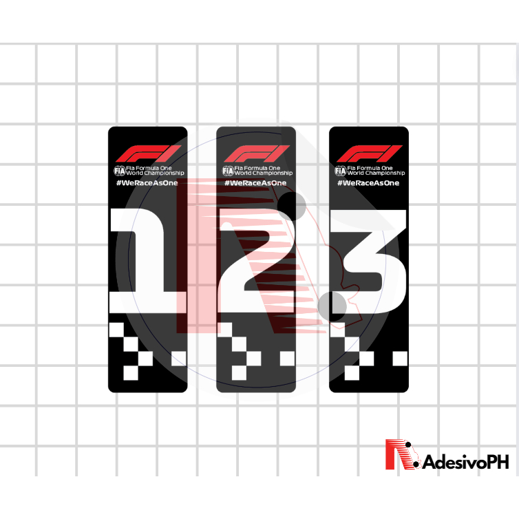 F1 Race Position Board Sticker - FORMULA 1 / MATTE / Waterproof ...