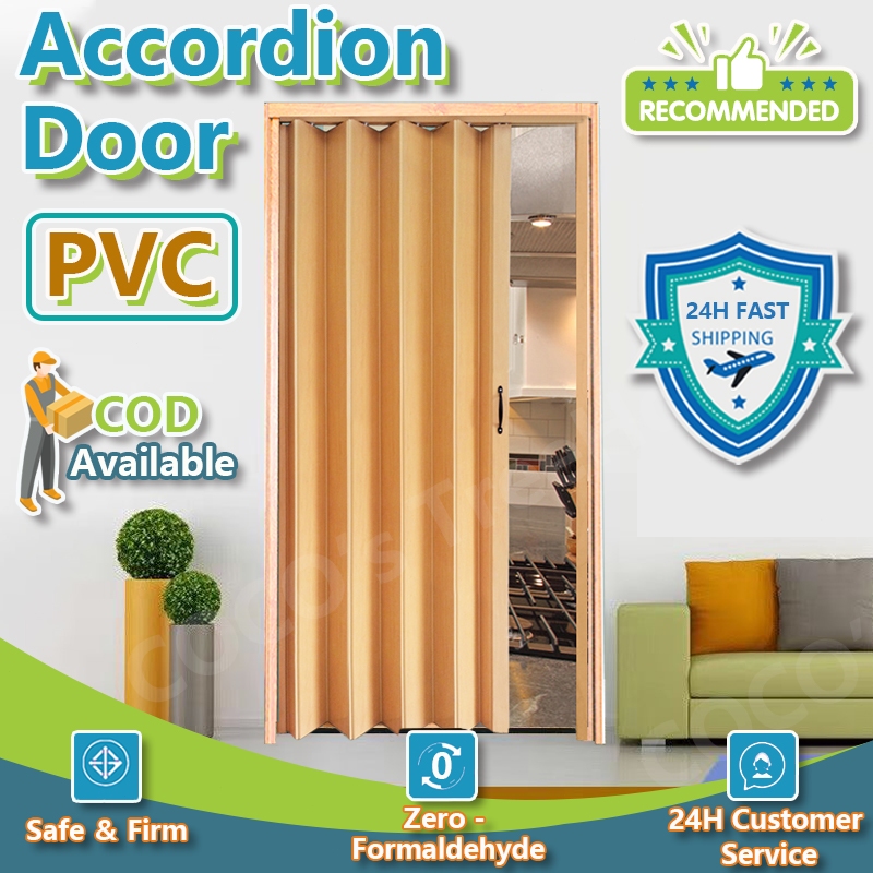 Accordion Sliding Door PVC Folding Divider Door Waterproof Flame