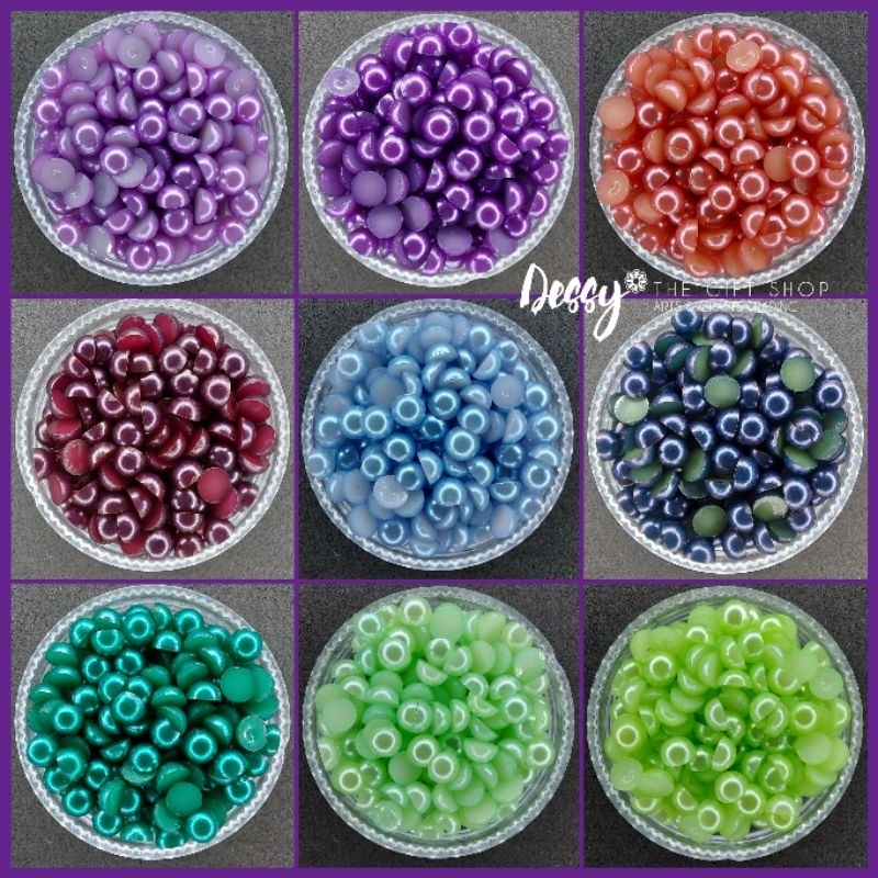WHOLESALE 5mm Half Pearl Normal Colors - 1000 pcs | Shopee Philippines
