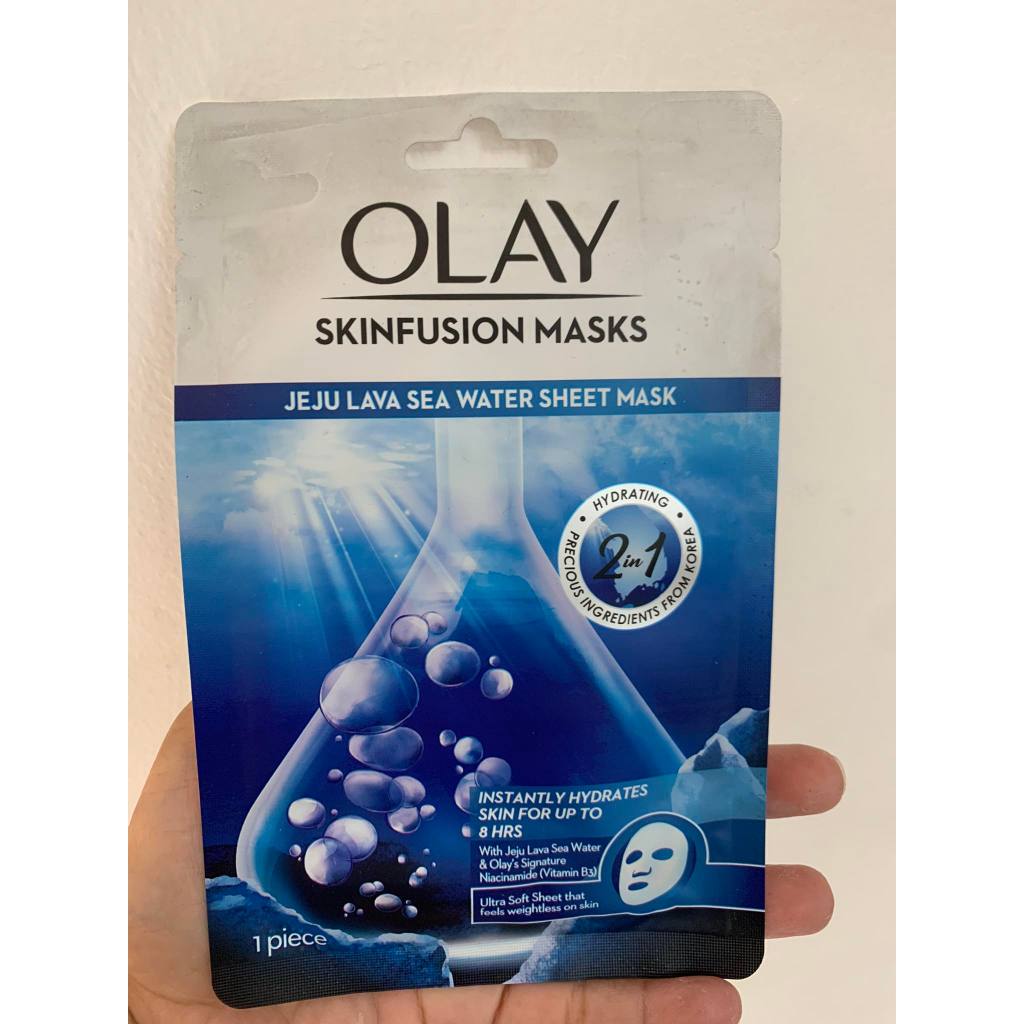 BUY 1 TAKE 1 OLAY Skin Fusion Masks Korean Black/ Jeju Lava 1 piece ...