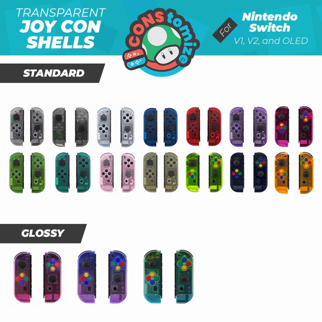 Nintendo Switch Joy-Con Controller Shells - Clear Series