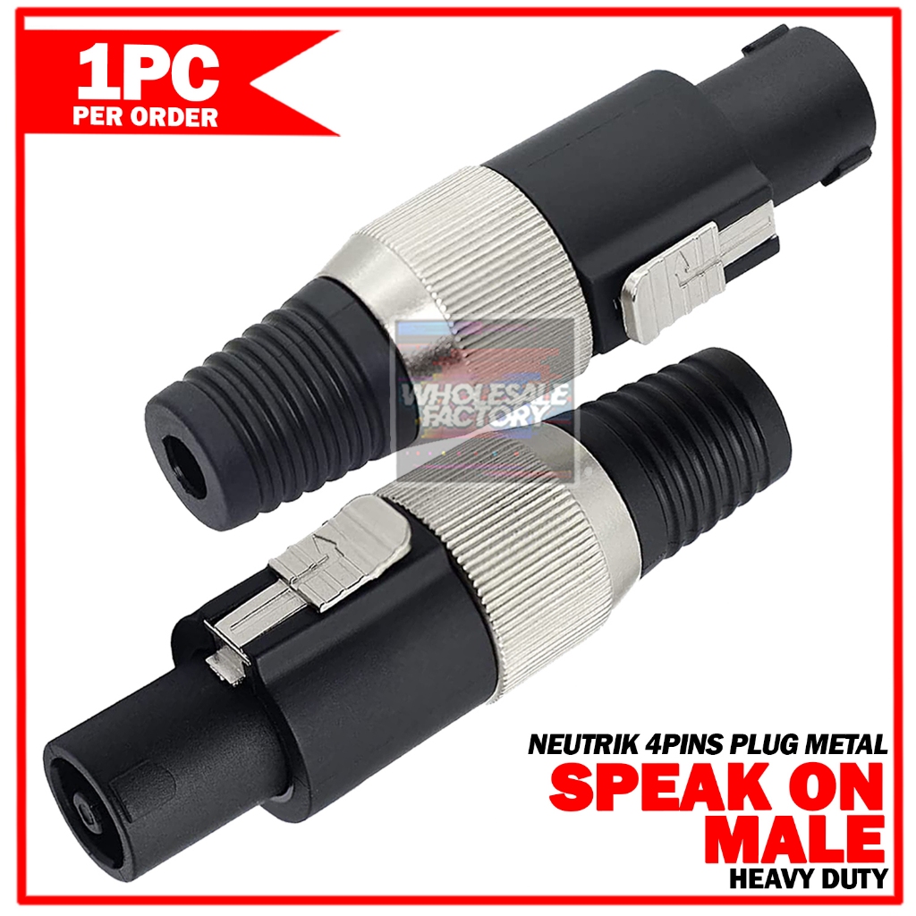 Cavo Adattatore Da Presa 1/4'' Femmina A Connettore Speakon Per Altoparlanti | Lunghezza 0,5 M In ABS | Per DJ, Musicisti E Impianti Audio
