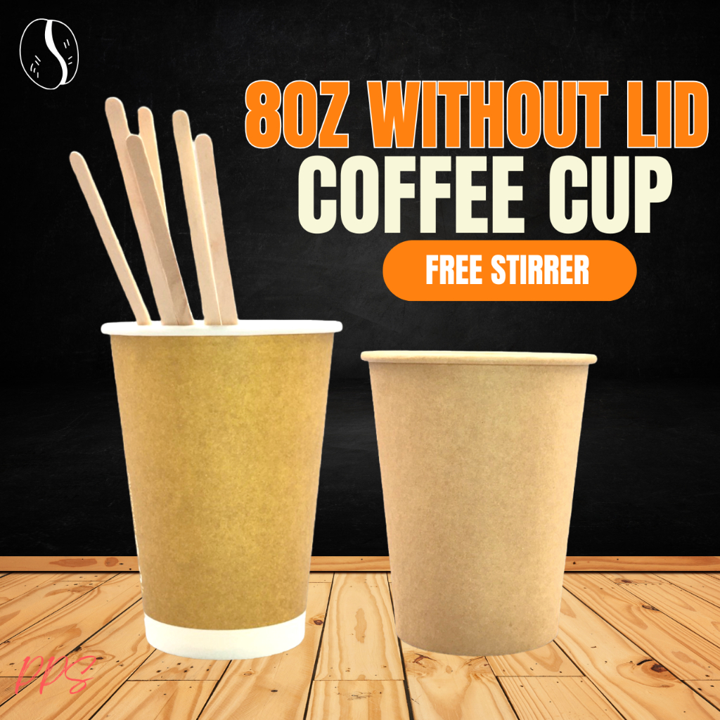 8oz Paper Cup Plain Kraft/Single Wall Plain Kraft Pattern without Lid ...