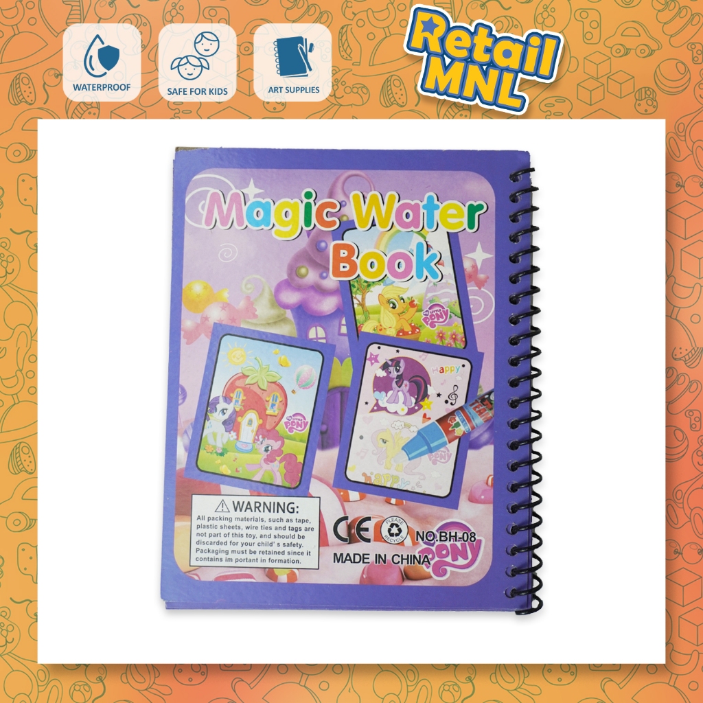 Retailmnl Magic Water Book Magic Coloring Book Reusable Kids Drawin ...