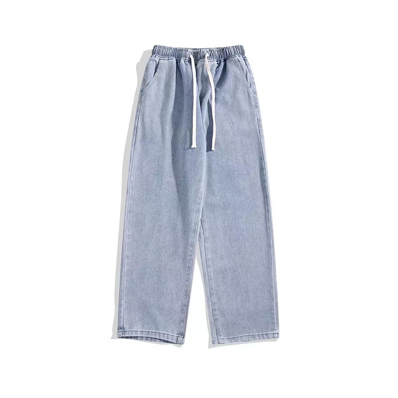 Grey Denim Pants For Men Baggy Maong Pants Men Straight Cut Wide Leg ...