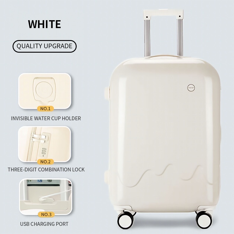 YMXluggage maleta 20/24 inches with USB Charging carry on luggage with