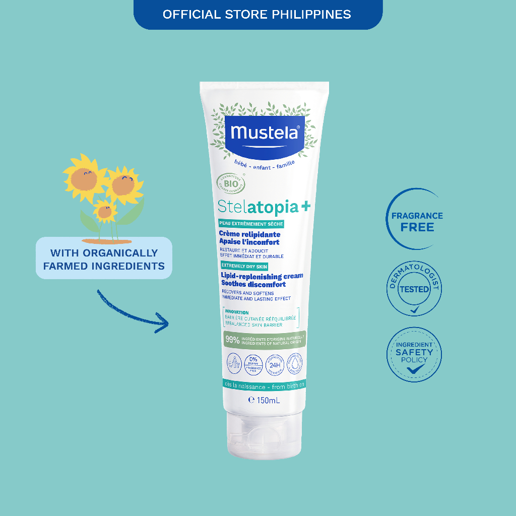 Mustela Stelatopia Emollient Face Cream 40ml Naturalness V2 Shopee