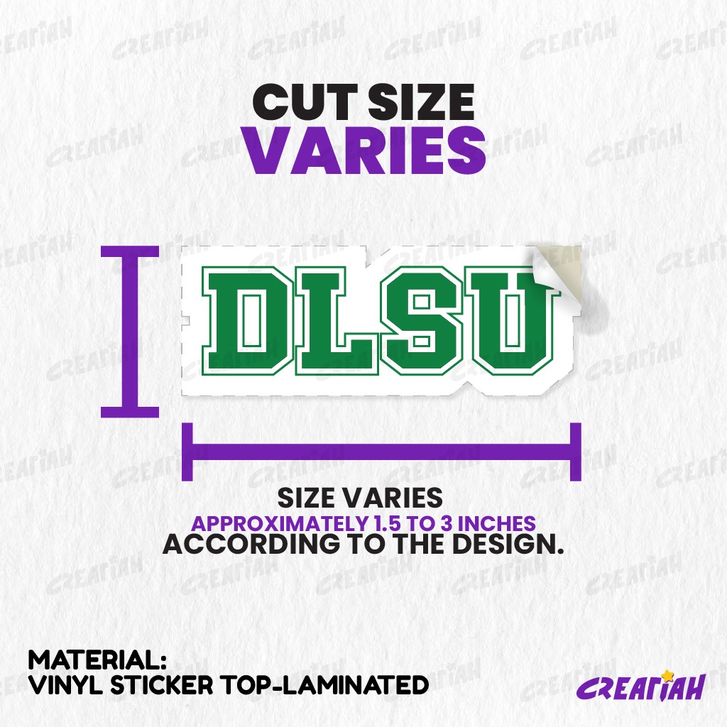 DLSU Green Archers De La Salle University Vinyl Waterproof Glossy ...