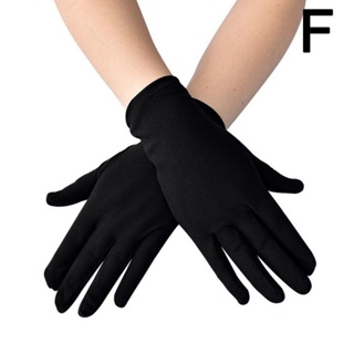 Women Retro Stretch Gloves Men Etiquette Short Sun Protection Full ...